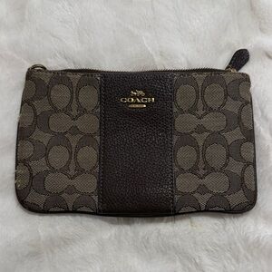 Coach Brown and Tan Clutch